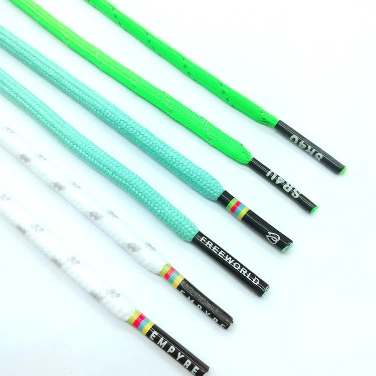 Okrągłe sznurowadło z przezroczystą końcówką